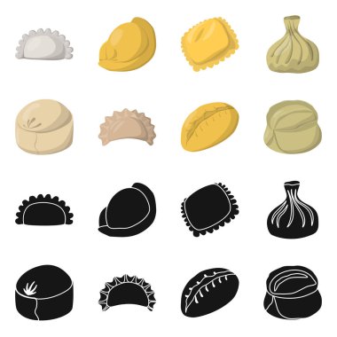 Ürün ve pişirme simge vektör Illustration. Ürünler ve meze hisse senedi vektör çizim koleksiyonu.