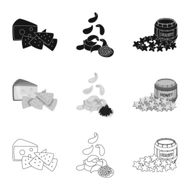 Tat ve daiç simgesi yalıtılmış nesne. Tat ve hisse senedi için organik vektör simge kümesi.