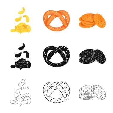 Oktoberfest ve bar simge vektör tasarımı. Oktoberfest ve hisse senedi vektör çizim pişirme.