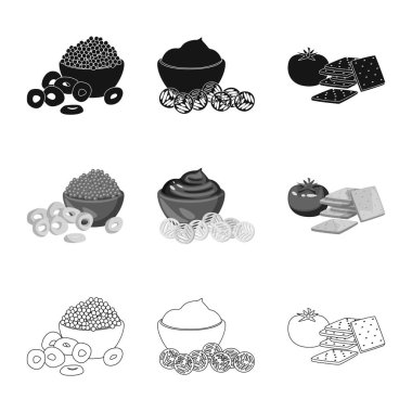 Tat ve daiç simge vektör tasarımı. Tat ve hisse senedi için organik vektör ikon koleksiyonu.