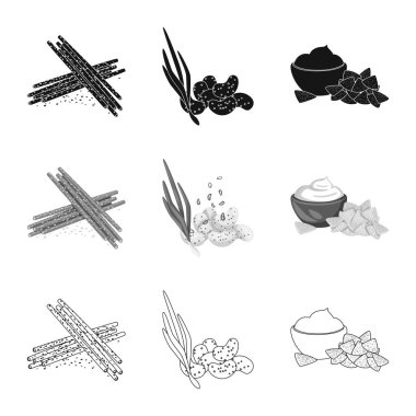 Tat ve işareti daiç vektör Illustration. Tat ve organik hisse senedi vektör çizim koleksiyonu.