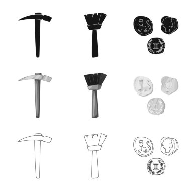 Hikaye ve öğeleri simge vektör tasarımı. Hikaye ve öznitelikleri hisse senedi vektör çizim topluluğu.