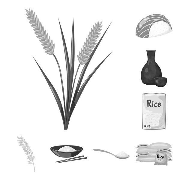 Векторный дизайн продуктов питания и органического символа. Комплект пищевых и сельскохозяйственных векторных значков для склада . — стоковый вектор