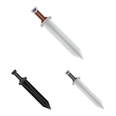 Oyun ve zırh işareti vektör tasarımı. Oyun ve bıçak hisse senedi simgesi için web topluluğu.