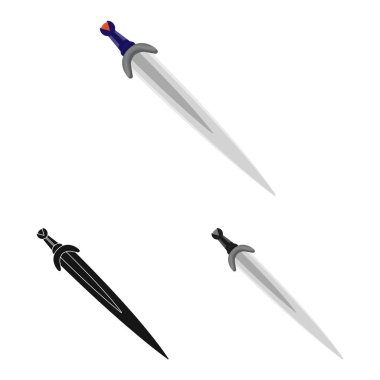 Oyun ve zırh simge vektör Illustration. Oyun ve bıçak hisse senedi simgesi için web topluluğu.