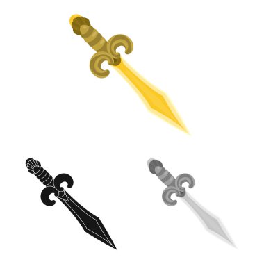 Oyun ve zırh simge vektör Illustration. Oyun ve bıçak hisse senedi vektör çizim seti.