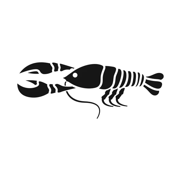 Vector illustratie van rivierkreeft en kreeft-logo. Collectie van rivierkreeft en gekookte voorraad vector illustratie. — Stockvector