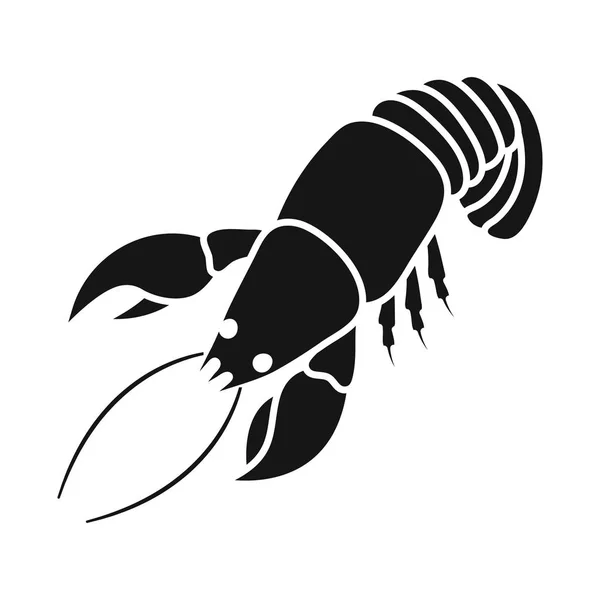 Vektor desain lobster dan logo merah. Set dari gambar lobster dan vektor stok bawah air . - Stok Vektor