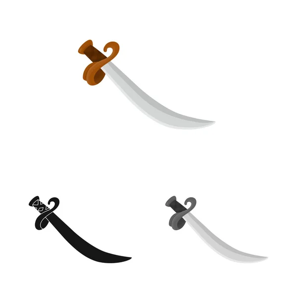 Isolated object of game  and armor  symbol. Set of game  and blade  vector icon for stock. — Stock Vector