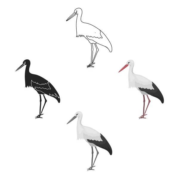 Піктограма блокування в мультфільмі, чорний стиль ізольовано на білому тлі. Пташиний символ стокове Векторні ілюстрації . — стоковий вектор