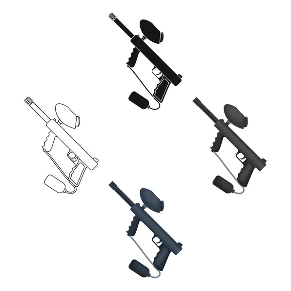 Marcador para paintball.Paintball ícone único em desenhos animados, estilo preto símbolo vetorial estoque ilustração web . — Vetor de Stock