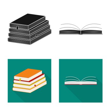 İşareti eğitim ve kapak illüstrasyon vektör. Eğitim ve kitabevi hisse senedi simgesi için web topluluğu.