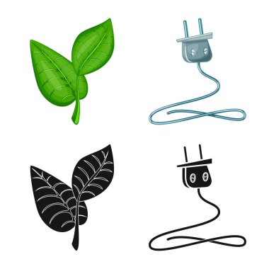 Yenilik ve teknoloji simge vektör Illustration. Yenilik ve doğa vektör simgesini hissenin koleksiyonu.