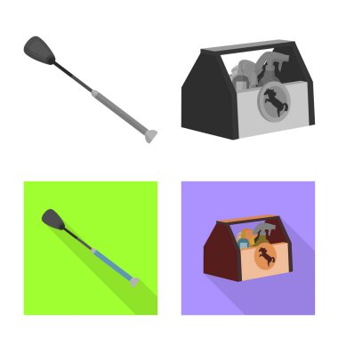 Vektör çizim ekipmanları ve iz sürme. Hisse senedi için ekipman ve rekabet vektör simge kümesi.