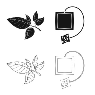 Sağlıklı ve çiçek işareti yalıtılmış nesne. Sağlıklı ve degrade hisse senedi vektör çizim seti.