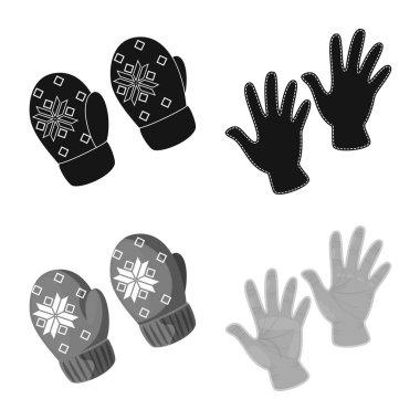 Vektör tasarımı siluet ve güvenlik sembolü. Web için siluet ve konfor hisse senedi simgesi kümesi.