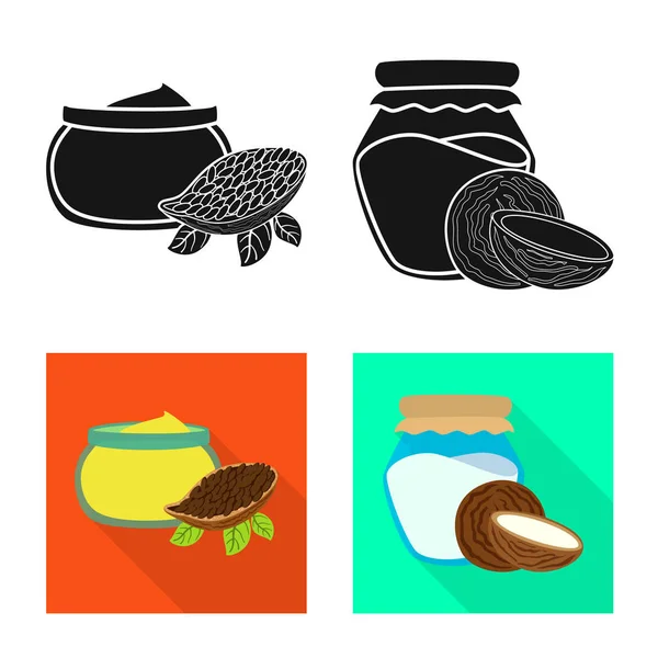 Векторная иллюстрация здорового и овощного логотипа. Набор векторных иллюстраций для здорового и сельского хозяйства . — стоковый вектор