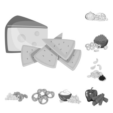 Tat ve pişirme sembolü vektör illüstrasyon. Stok için tat ve seasonin vektör simgesinin toplanması.