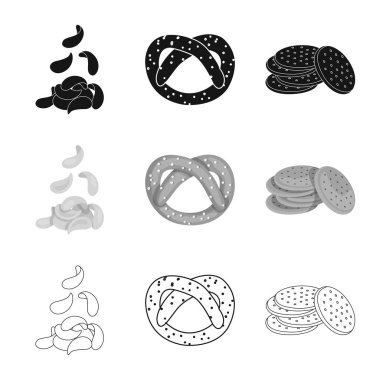 Oktoberfest ve bar logo vektör tasarımı. Oktoberfest ve hisse senedi vektör çizim pişirme.