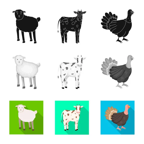 Diseño vectorial de crianza y letrero de cocina. Conjunto de reproducción y símbolo de stock orgánico para web . — Vector de stock