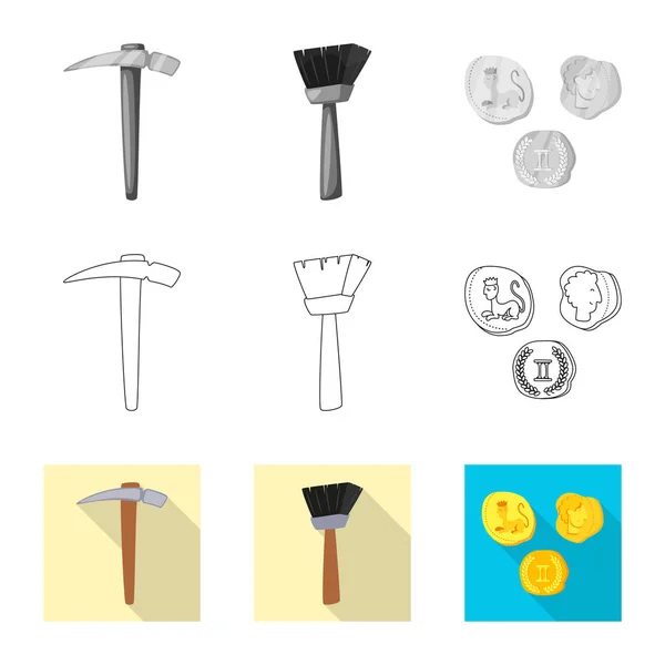 Geïsoleerde object van verhaal en items symbool. Collectie van verhaal en kenmerken vector pictogram voor voorraad. — Stockvector