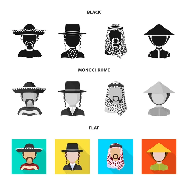 Ilustración vectorial de imitador e icono residente. Colección de imitador e icono de vector de cultura para stock . — Vector de stock