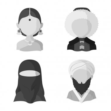 Bir kişi ve kültür işaret tasarım vektör. Kişi ve yarış hisse senedi simgesi için web topluluğu.