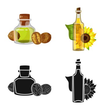 Sağlıklı ve sebze logosu yalıtılmış nesne. Tarım hisse senedi vektör çizim ve sağlıklı topluluğu.