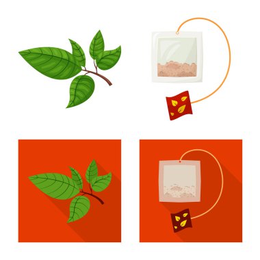 Vektör çizim çiçek ve sağlıklı sembol. Hisse senedi için sağlıklı ve degrade vektör simge kümesi.