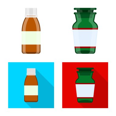 Perakende ve sağlık logo vektör çizimi. Perakende ve sağlık hisse senedi vektör çizim seti.