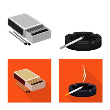 Çöp tasarımını vektör ve simge durdurmak. Web için çöp ve alışkanlık hisse senedi simgesi kümesi.