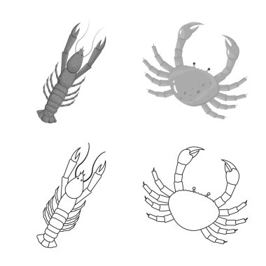 Taze vektör çizim ve restoran oturum açın. Taze ve deniz hisse senedi vektör çizim topluluğu.