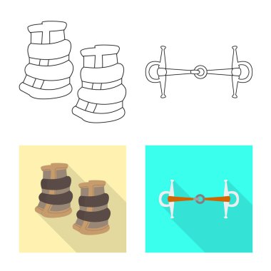 Ekipman ve logo sürme yalıtılmış nesne. Ekipman ve rekabet stok vektör çizim topluluğu.