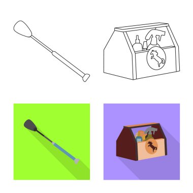 Ekipman ve logo sürme yalıtılmış nesne. Hisse senedi için ekipman ve rekabet vektör simge kümesi.