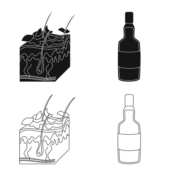 Illustration vectorielle de l'icône médicale et douloureuse. Ensemble d'illustration vectorielle de stock médical et de maladie . — Image vectorielle