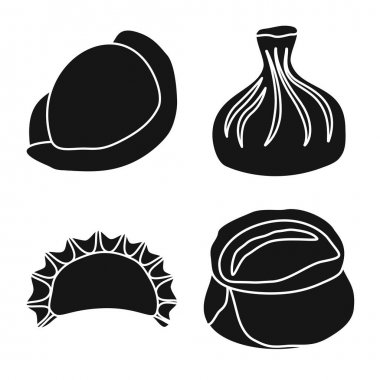 Mutfak ve meze işareti Vektör illüstrasyon. Mutfak koleksiyonu ve gıda stok vektör illüstrasyon.