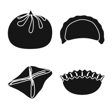 Mutfak ve meze sembolü vektör illüstrasyon. Mutfak koleksiyonu ve gıda stok vektör illüstrasyon.