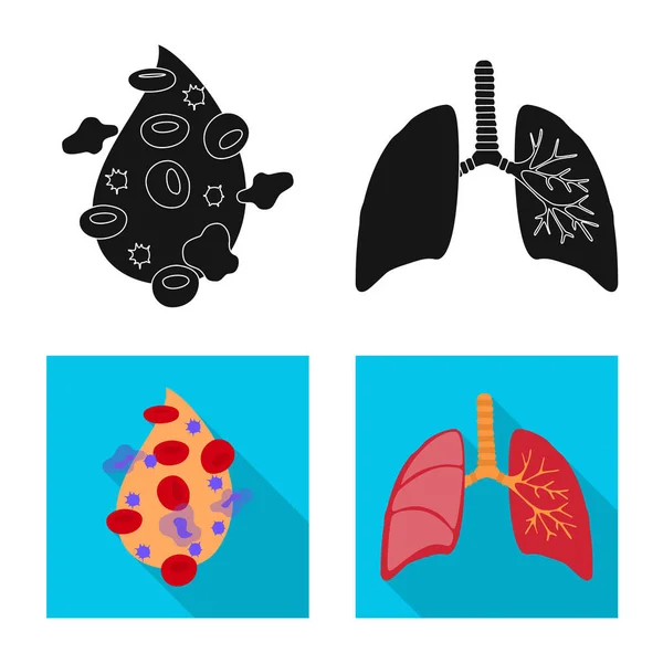 Ilustração vetorial da biologia e do signo científico. Coleção de biologia e ícone de vetor de laboratório para estoque . — Vetor de Stock