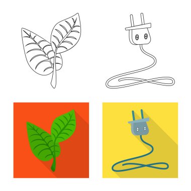 Yenilik ve teknoloji simge vektör Illustration. Dizi yenilik ve doğa hisse senedi vektör çizim.