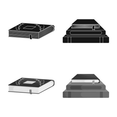 Eğitim ve kapak simge vektör Illustration. Eğitim ve hisse senedi için kitapçı vektör simge kümesi.