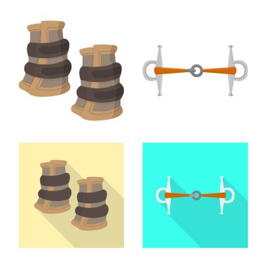 Ekipman ve iz sürme yalıtılmış nesne. Ekipman ve rekabet stok vektör çizim seti.