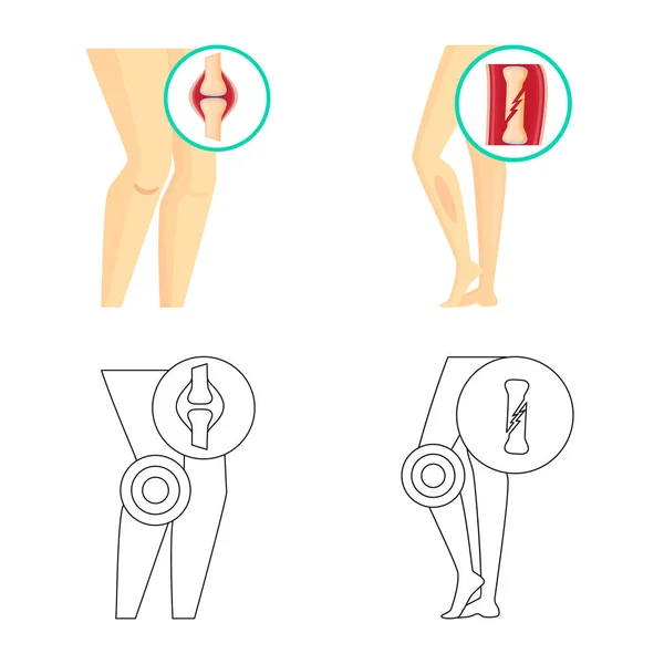 Objeto aislado del hospital y el icono de renderizado. Colección de hospital y ayuda símbolo de stock para la web . — Vector de stock