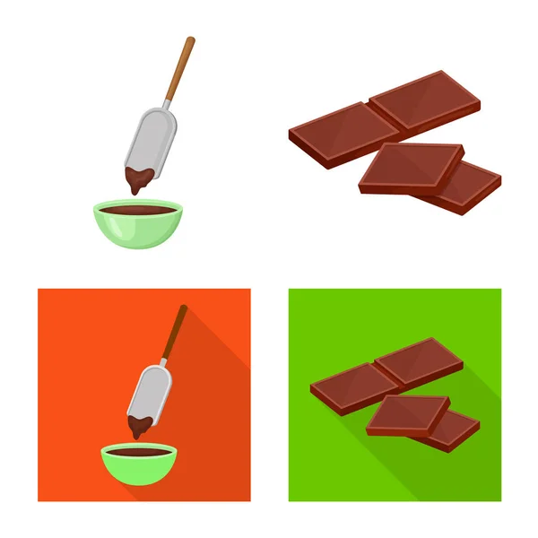 Diseño vectorial de alimentos e ícono delicioso. Colección de alimentos y vector marrón icono para stock . — Vector de stock