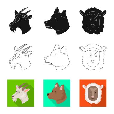 Tarım ve Hayvancılık simge vektör Illustration. Tarım ve organik hisse senedi vektör çizim.