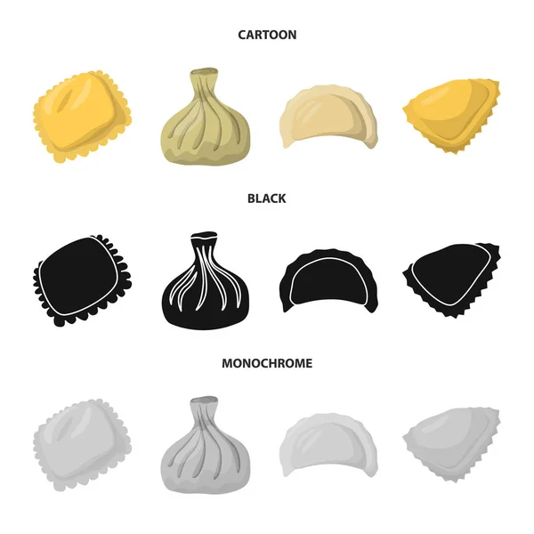 Ilustración vectorial de productos y símbolo de cocina. Colección de productos y aperitivo símbolo de stock para web . — Archivo Imágenes Vectoriales