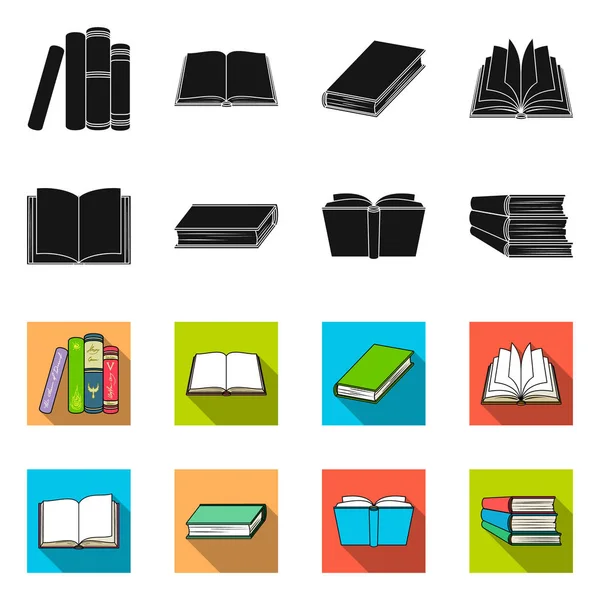 Vektor-Design von Bibliothek und Lehrbuch-Icon. Set von Bibliothek und Schule Vektor-Symbol für Lager. — Stockvektor