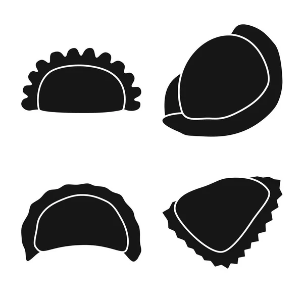 Vektor design av mat och förrätt logotyp. Uppsättning av mat och mat vektor ikon för lager. — Stock vektor