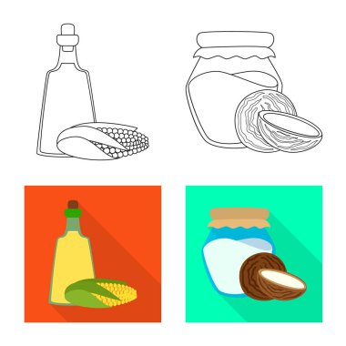 Sağlıklı ve sebze logo vektör Illustration. Tarım hisse senedi vektör çizim ve sağlıklı topluluğu.