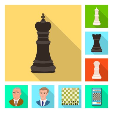 Şah mat ve ince işareti vektör çizimi. Şah mat ve hedef vektör simgesini hissenin topluluğu.