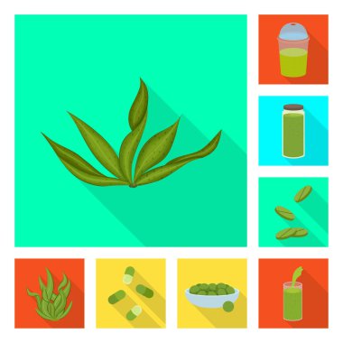 Protein ve deniz işareti yalıtılmış nesne. Protein ve web için doğal hisse senedi simgesi toplama.